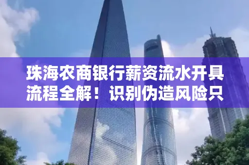 珠海农商银行薪资流水开具流程全解!识别伪造风险只需这几个技巧