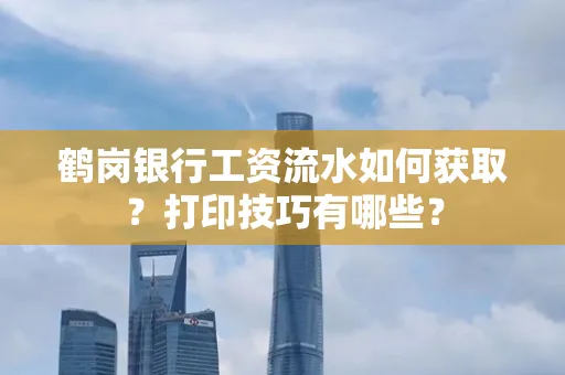 鹤岗银行工资流水如何获取?打印技巧有哪些?