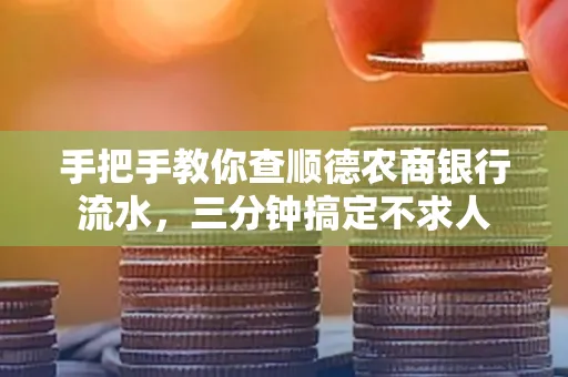 手把手教你查顺德农商银行流水,三分钟搞定不求人