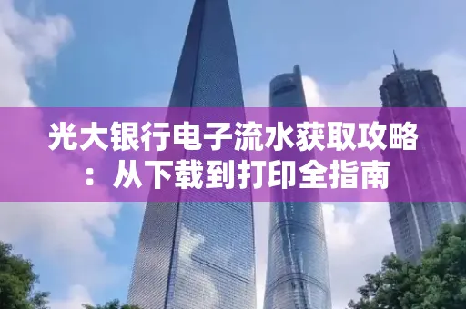 光大银行电子流水获取攻略：从下载到打印全指南
