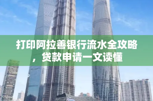 打印阿拉善银行流水全攻略,贷款申请一文读懂