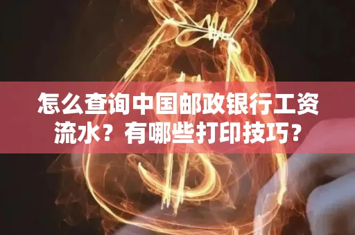 怎么查询中国邮政银行工资流水?有哪些打印技巧?