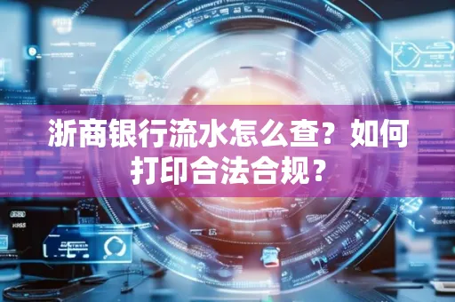 浙商银行流水怎么查?如何打印合法合规?