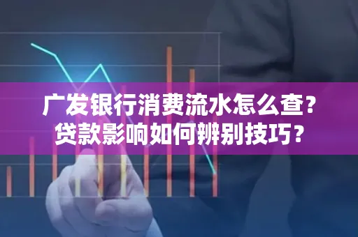 广发银行消费流水怎么查?贷款影响如何辨别技巧?