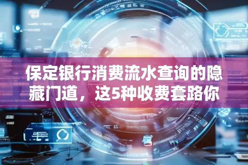 保定银行消费流水查询的隐藏门道,这5种收费套路你知道几个?