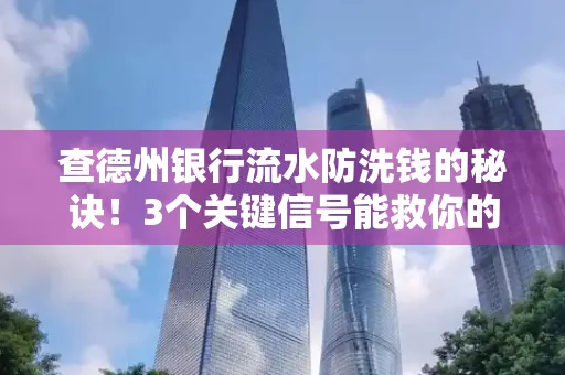 查德州银行流水防洗钱的秘诀!3个关键信号能救你的钱包(附实战技巧)