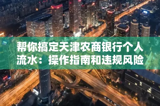 帮你搞定天津农商银行个人流水:操作指南和违规风险避坑攻略