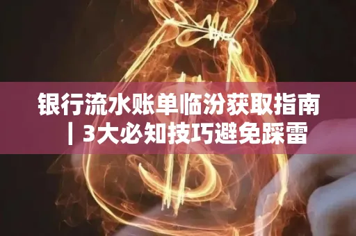 银行流水账单临汾获取指南|3大必知技巧避免踩雷