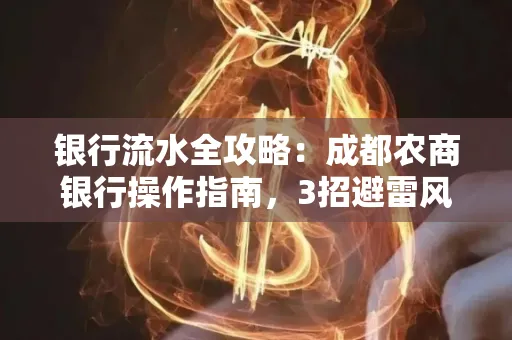 银行流水全攻略:成都农商银行操作指南,3招避雷风险,独家解析最规范银行