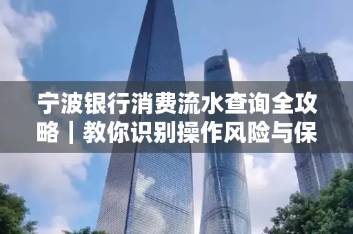 宁波银行消费流水查询全攻略|教你识别操作风险与保护隐私