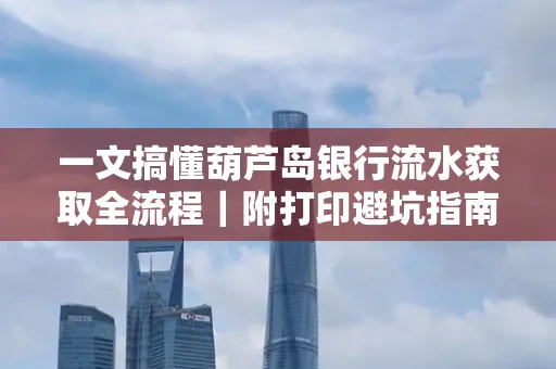 一文搞懂葫芦岛银行流水获取全流程|附打印避坑指南