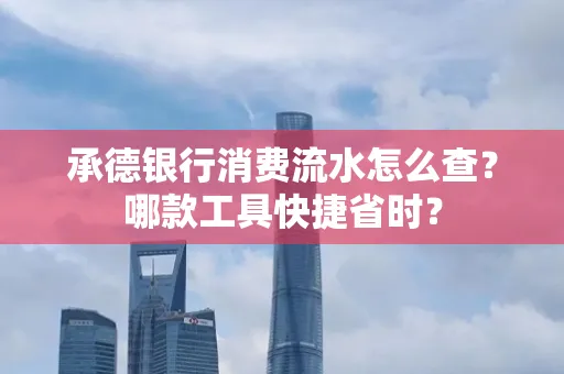 承德银行消费流水怎么查?哪款工具快捷省时?