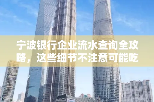 宁波银行企业流水查询全攻略,这些细节不注意可能吃大亏