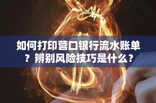 如何打印营口银行流水账单？辨别风险技巧是什么？