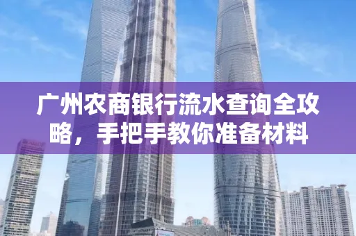 广州农商银行流水查询全攻略,手把手教你准备材料