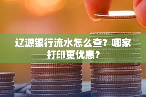 辽源银行流水怎么查?哪家打印更优惠?