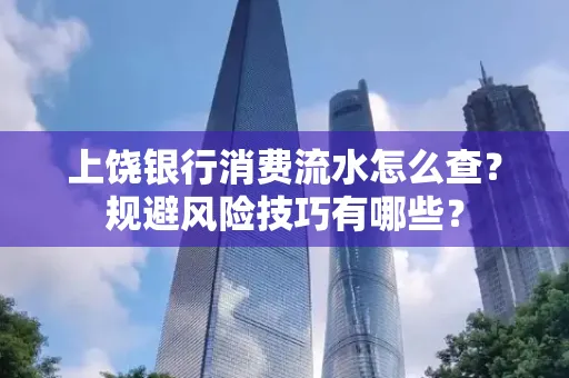 上饶银行消费流水怎么查?规避风险技巧有哪些?
