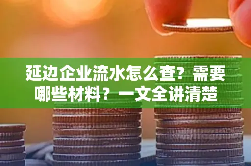 延边企业流水怎么查?需要哪些材料?一文全讲清楚