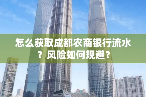 怎么获取成都农商银行流水?风险如何规避?